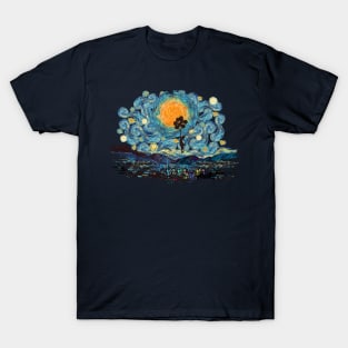 the ballons girl starry night T-Shirt